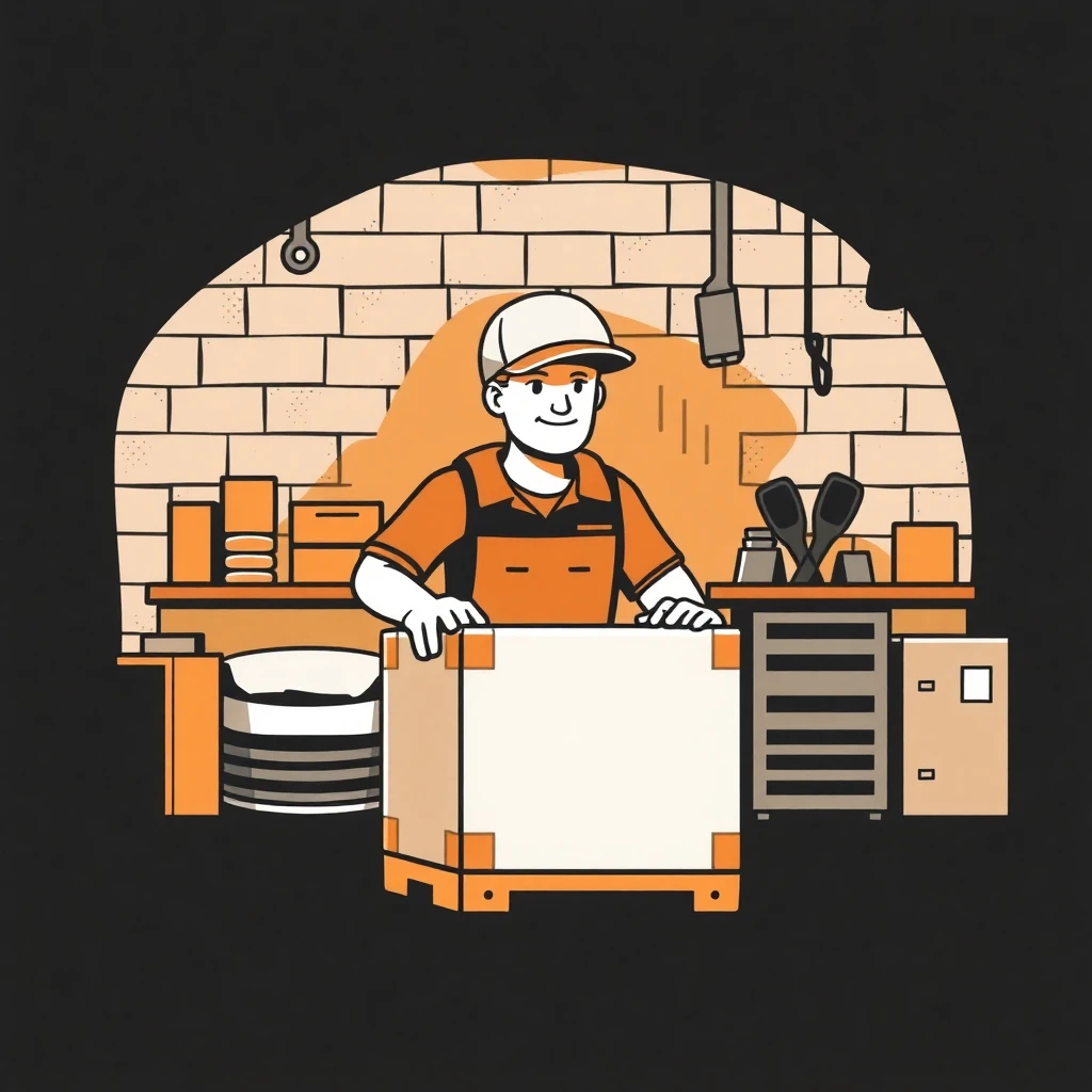 Trabajador de entrega listo para empezar su ruta