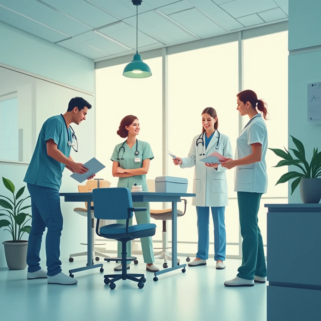 Profesionales de la salud colaborando