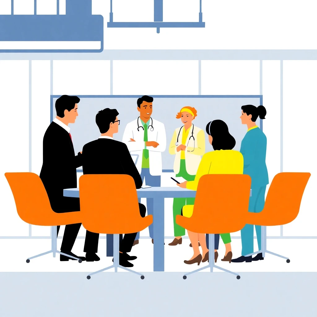 Discusión de equipo de enfermería