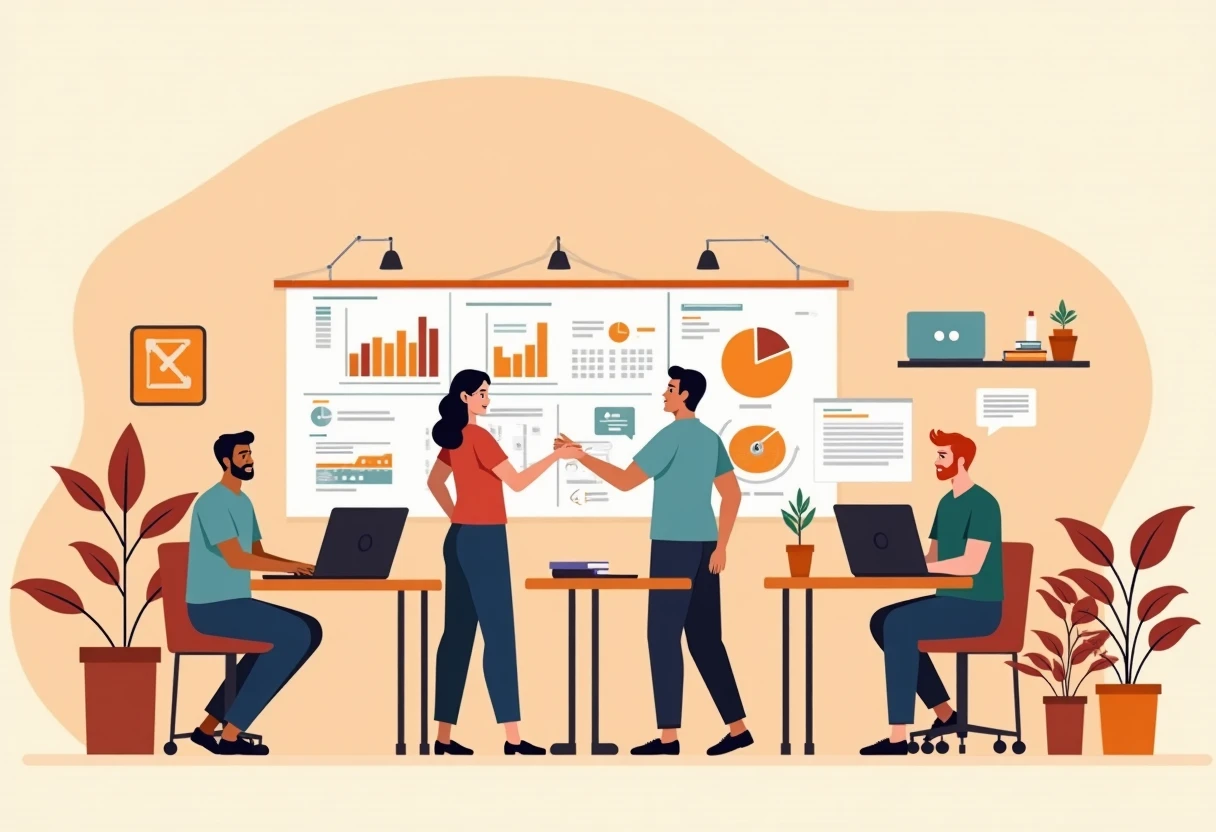 Professionnels en ingénierie logicielle collaborant