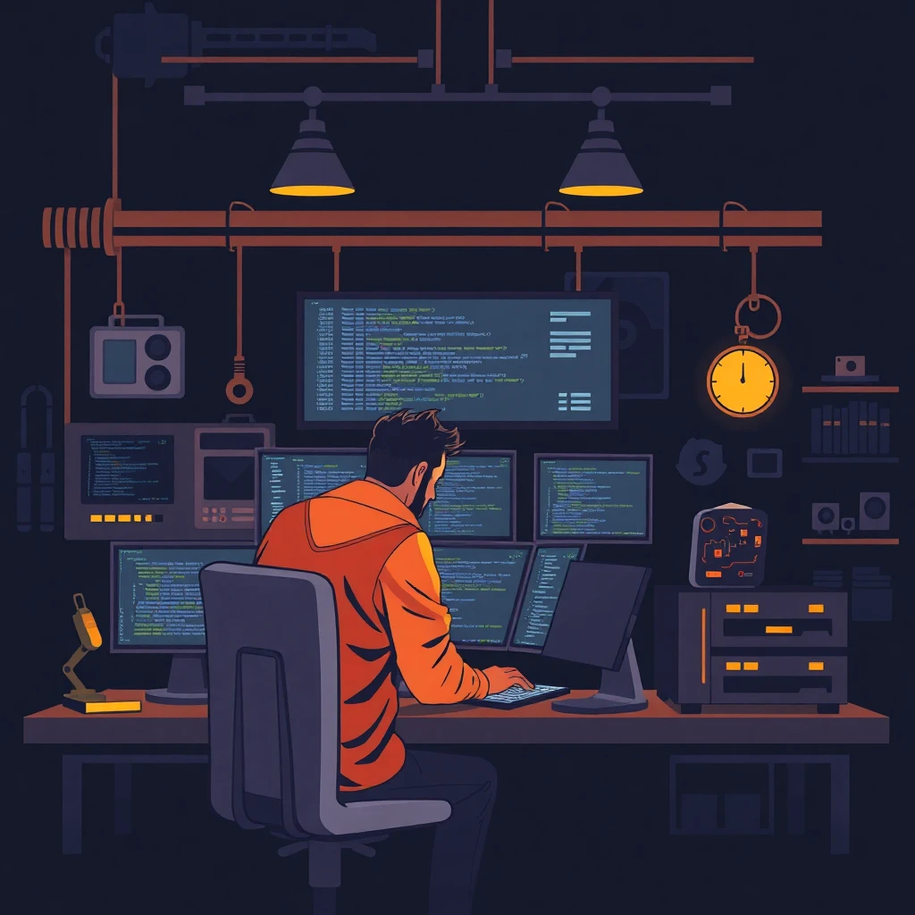 Ingeniero DevOps trabajando remotamente