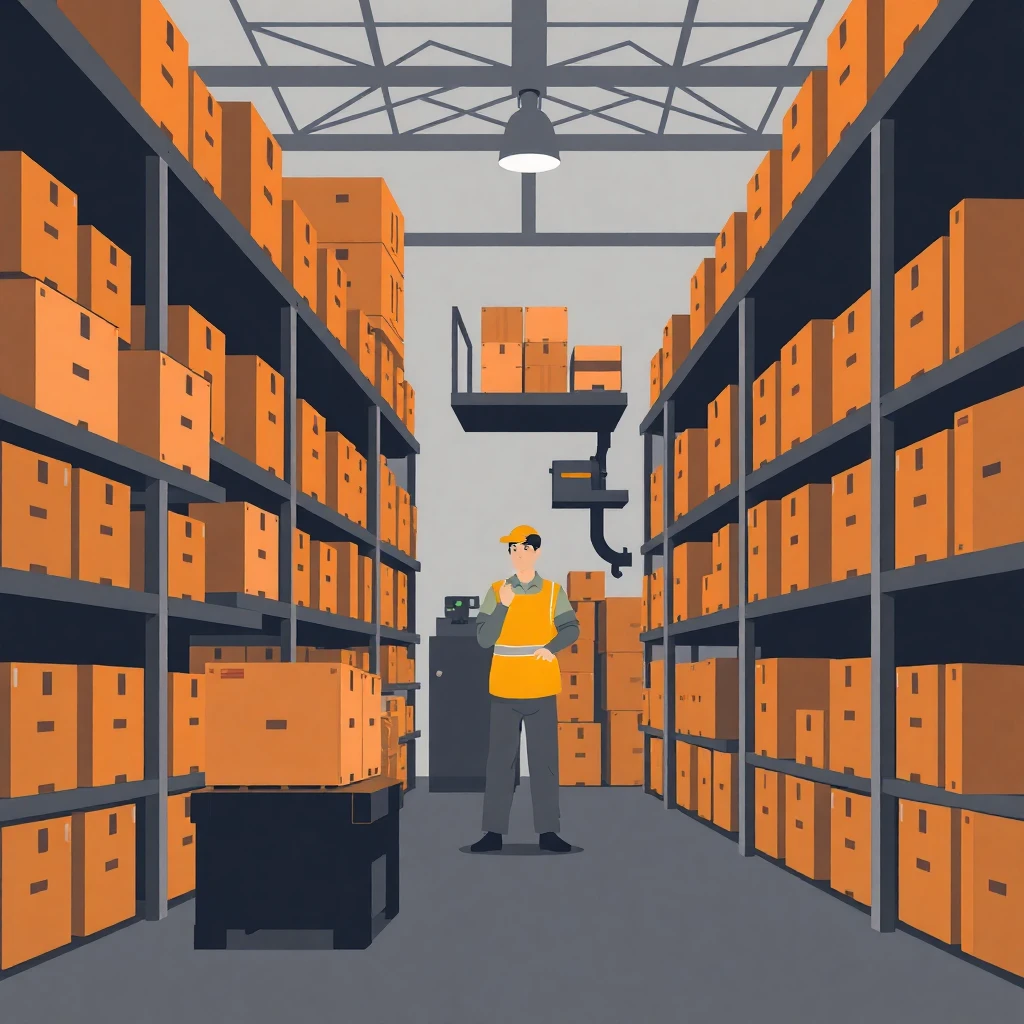 Operando en un almacén moderno