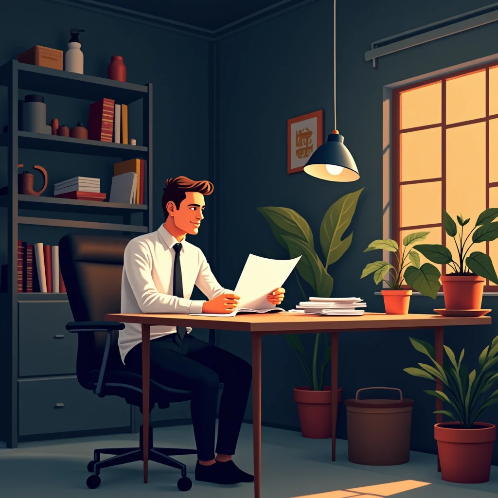 Ejecutivo evaluando opciones avanzadas