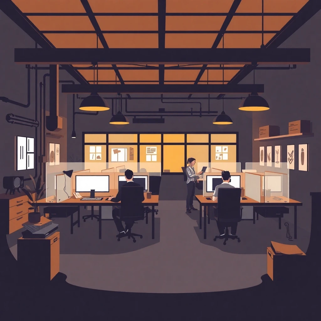 Ambiente de oficina colaborativo