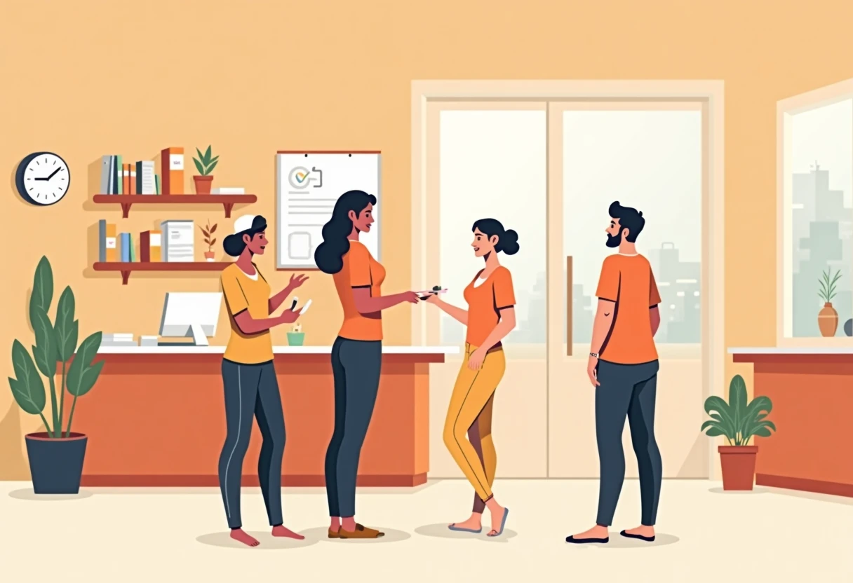 Professionnels de l'hôtellerie en discussion