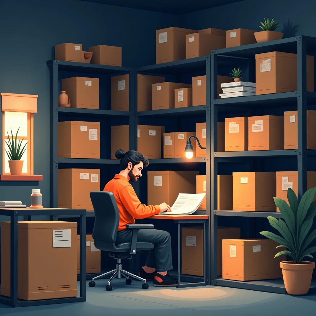 Gerente de almacén en su entorno