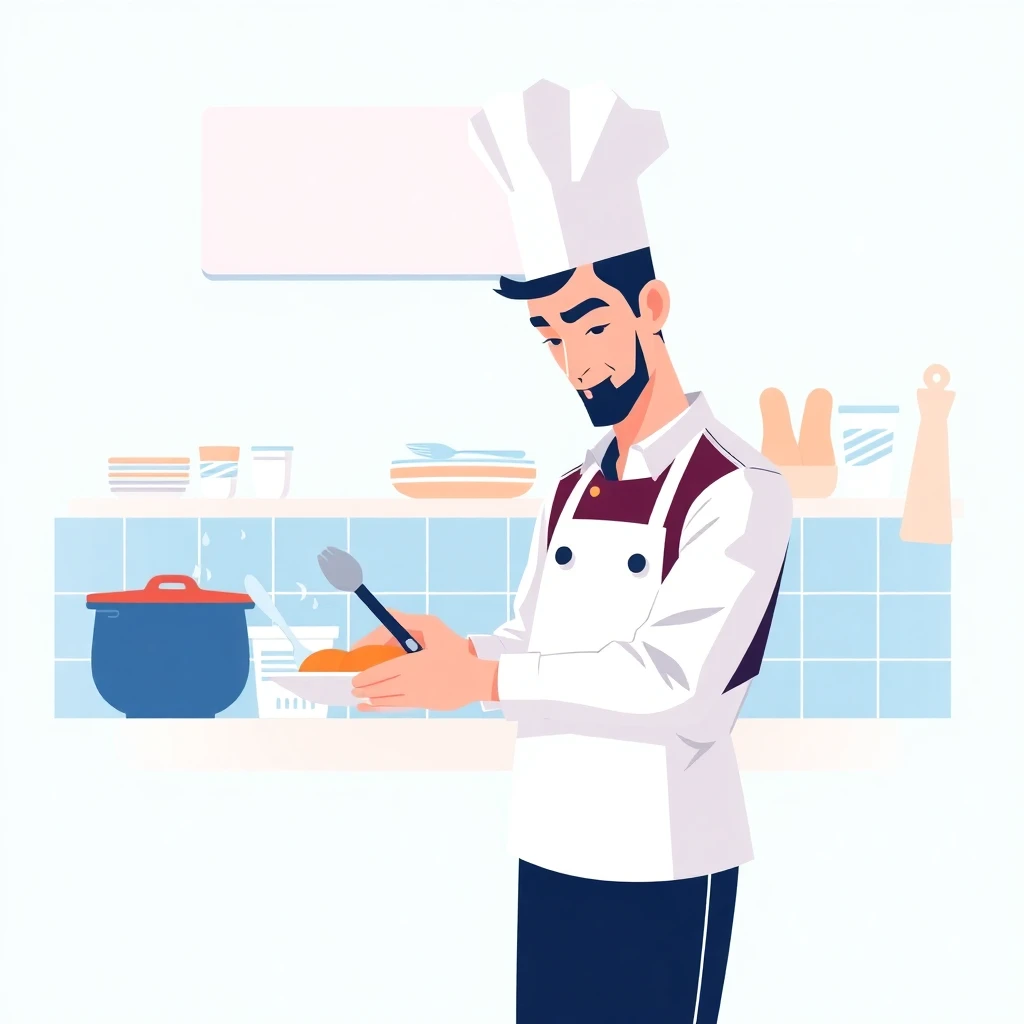 Gerente de cocina coordinando el personal