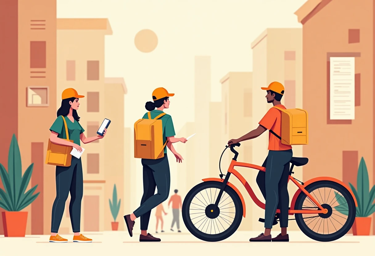 TaskUs couriers ready for delivery duty