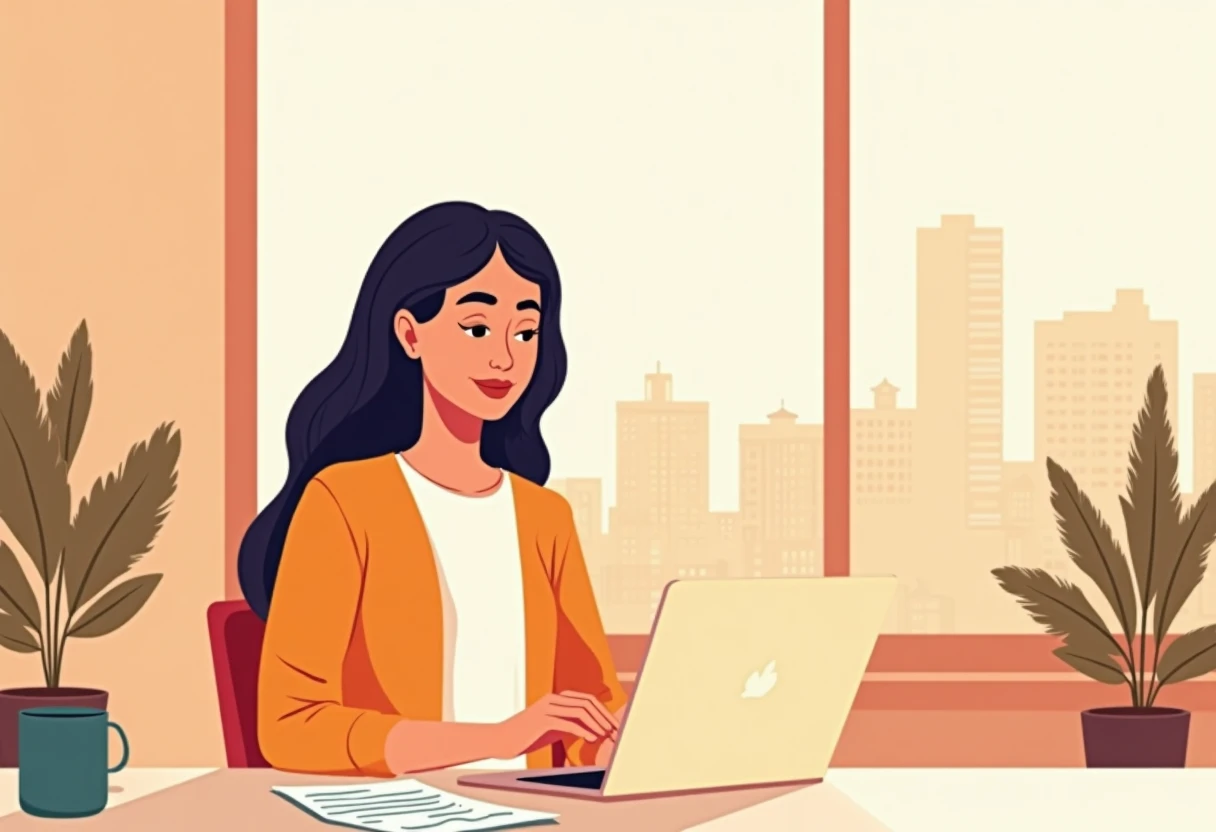 Young professional reviewing job offers