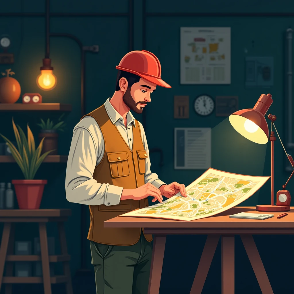 Conductor profesional usando tecnología de navegación