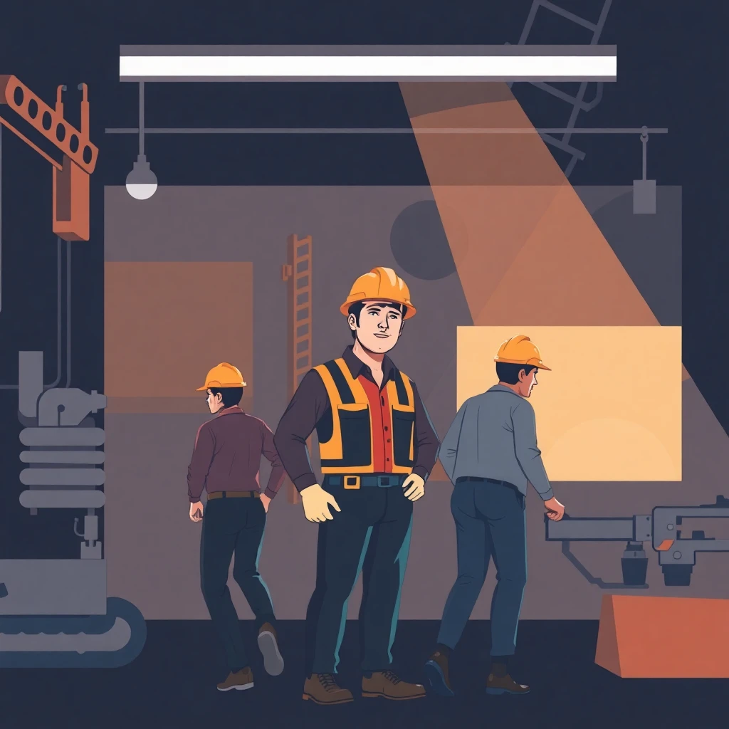 Trabajadores en construcción