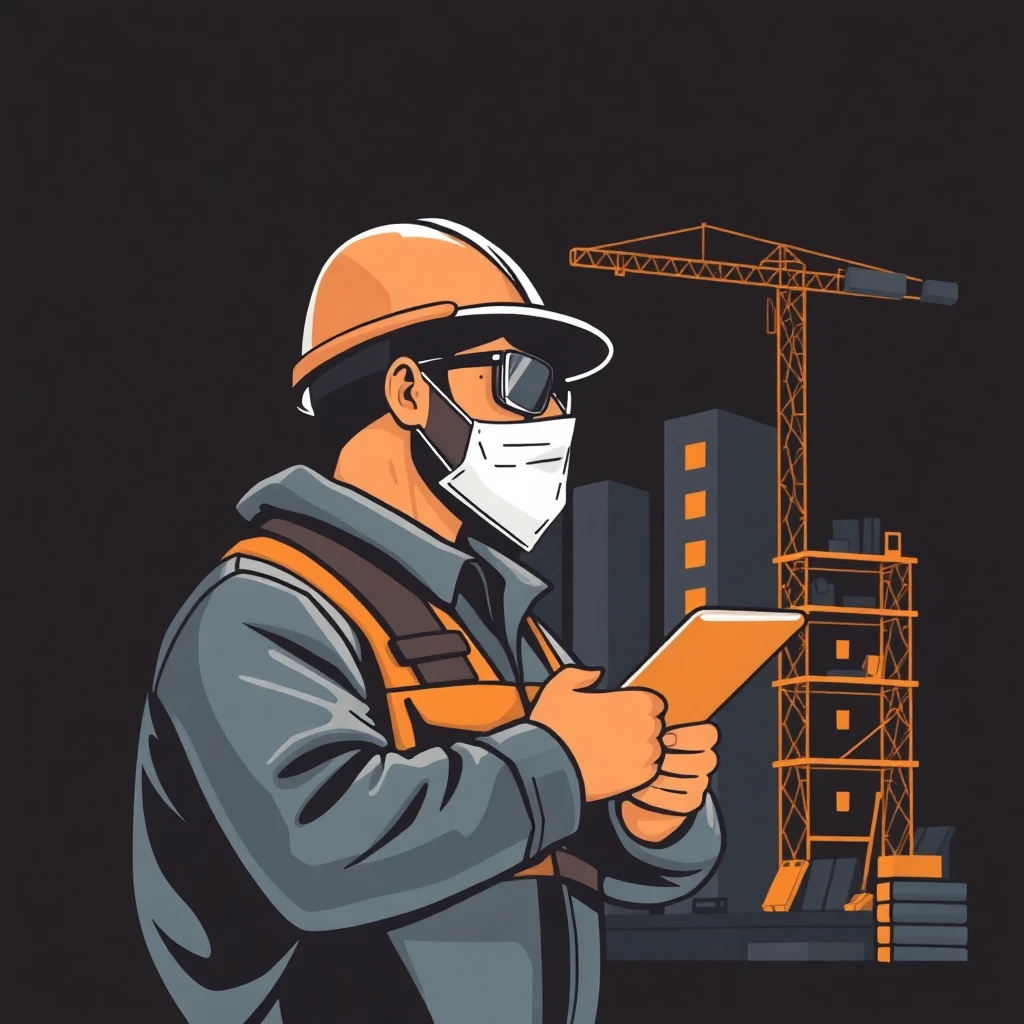 Trabajador inspeccionando un sitio