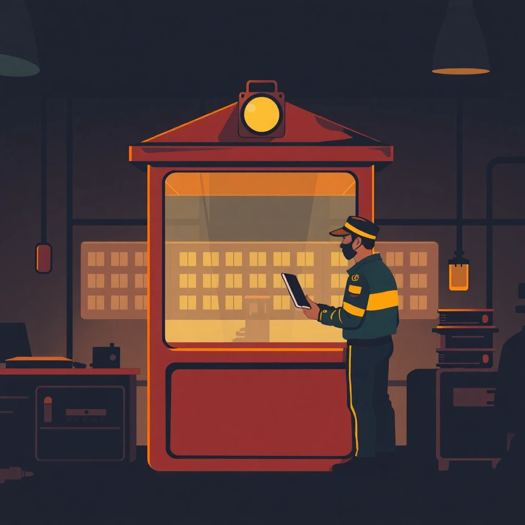 Guardia de seguridad en vigilancia