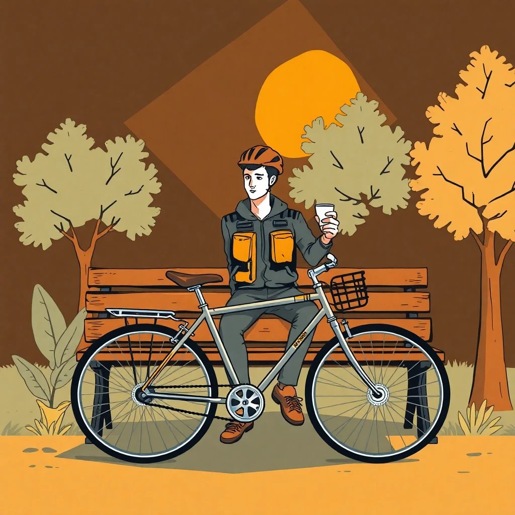 Repartidor en descanso